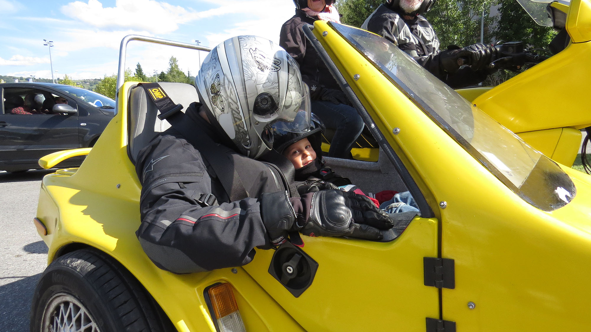 Arrivée des motards à Rumilly