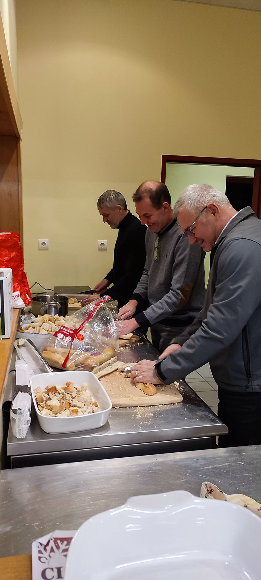 Préparation de la fondue