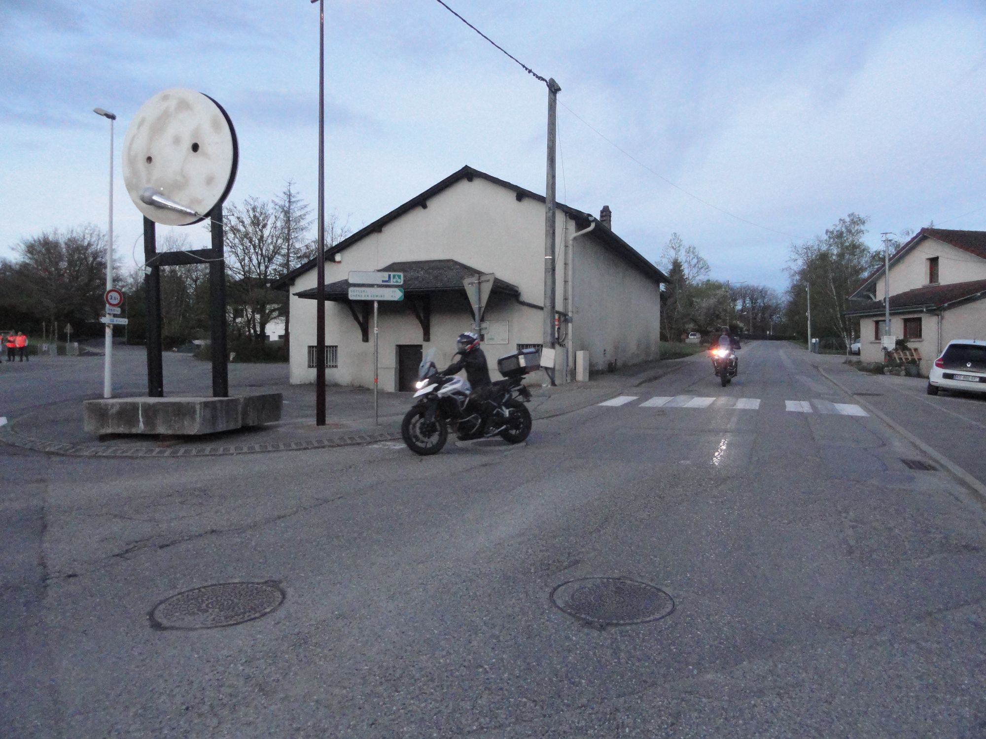 Arrivée des motards